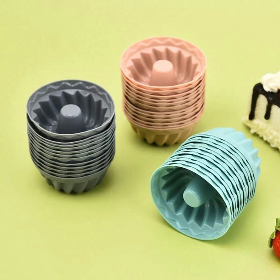 Silicone Mini Cake Molds Nonstick Muffin Cupcake Baking Cups 12 Pack