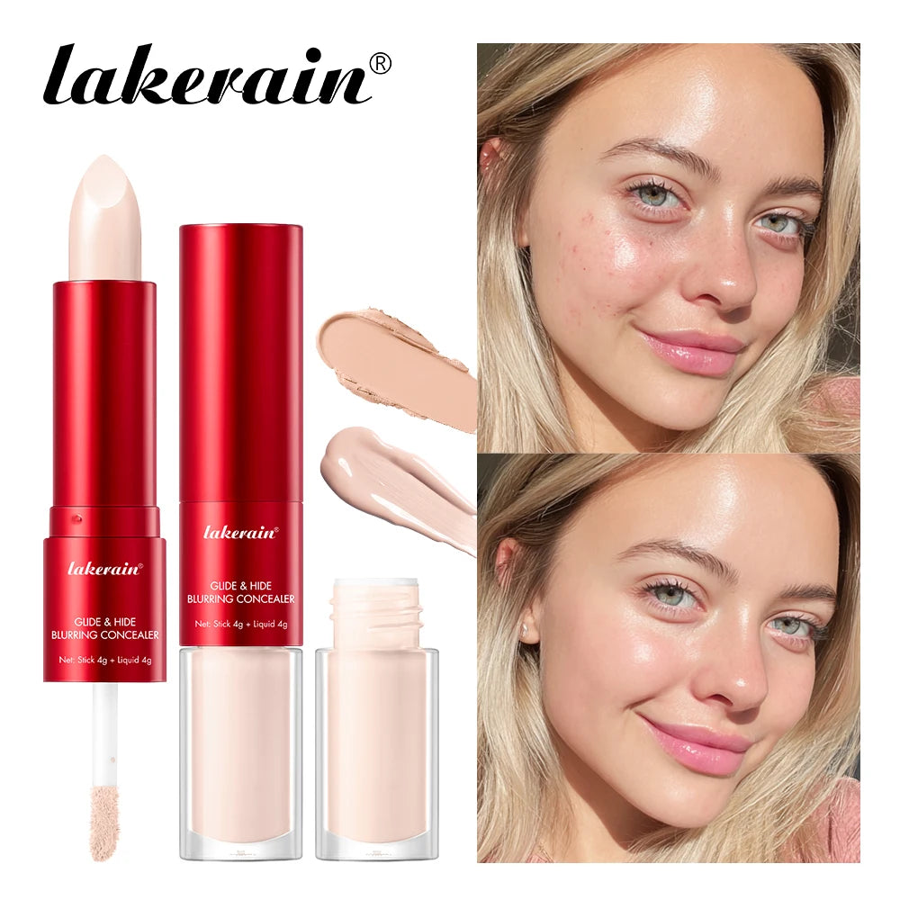 2-in-1 Glide & Hide Blurring Concealer Liquid Foundation Makeup