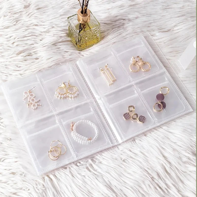 Jewelry Storage Book Anti-Oxidation Clear Display Album for Earrings
