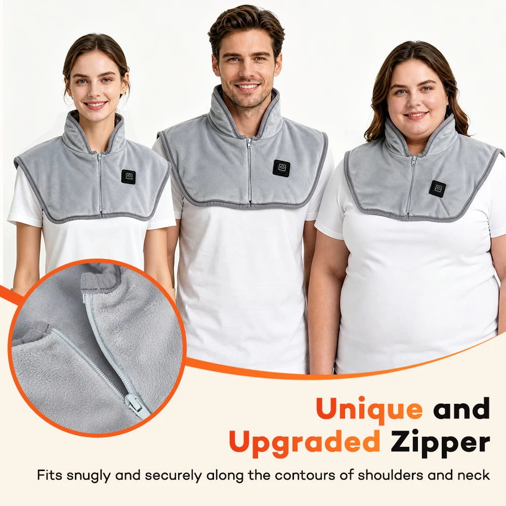 Electric Heated Shoulder and Neck Pad USB Hot Compress Shawl Wrap