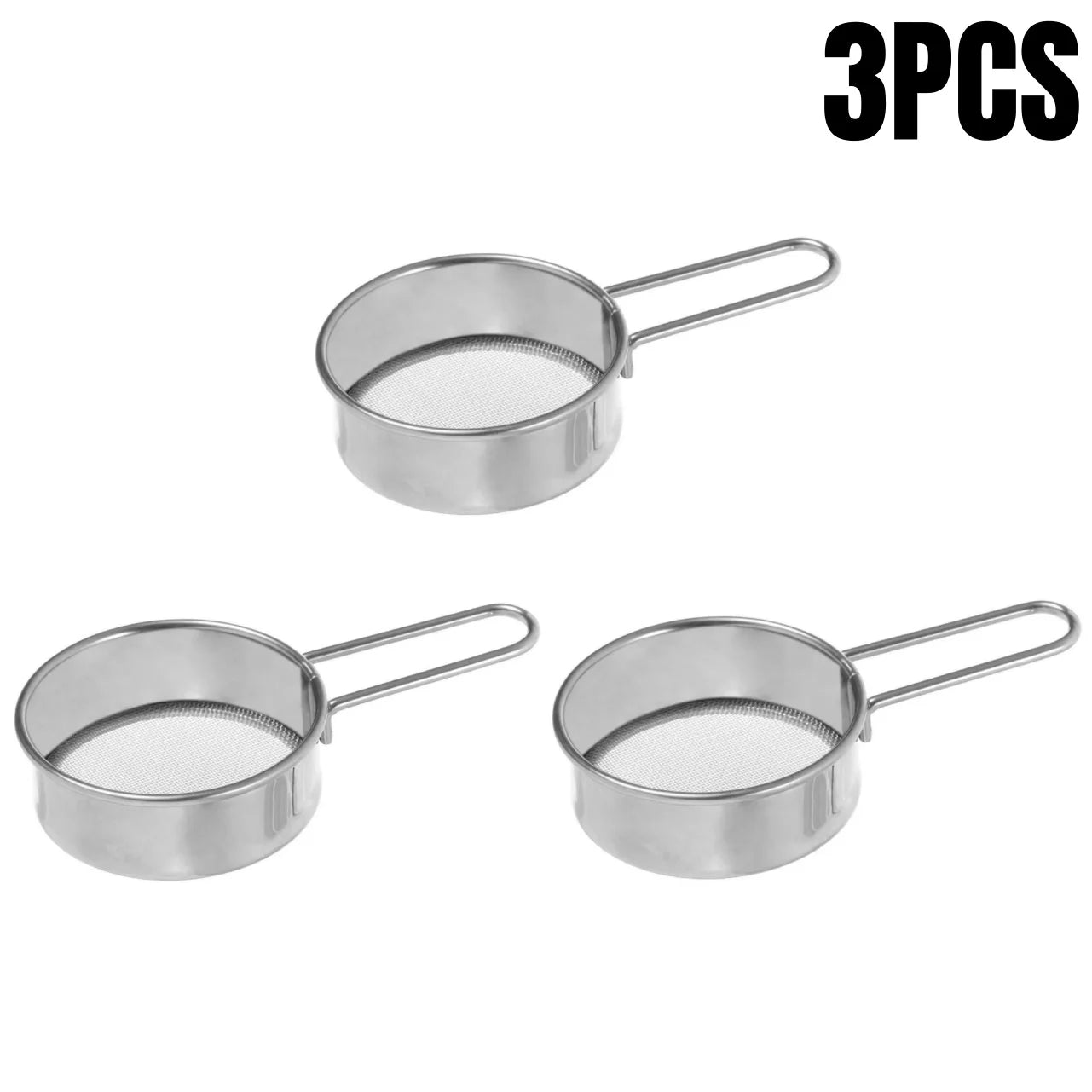 Stainless Steel Flour Sieve Fine Mesh Strainer Baking Powder Sifter