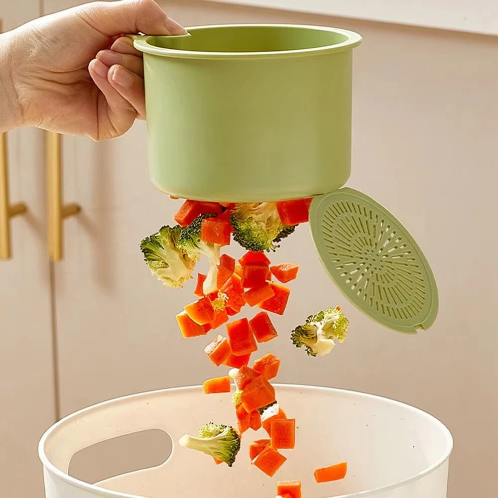 Kitchen Sink Hanging Strainer Basket Food Waste Catcher Filter Rack - 9