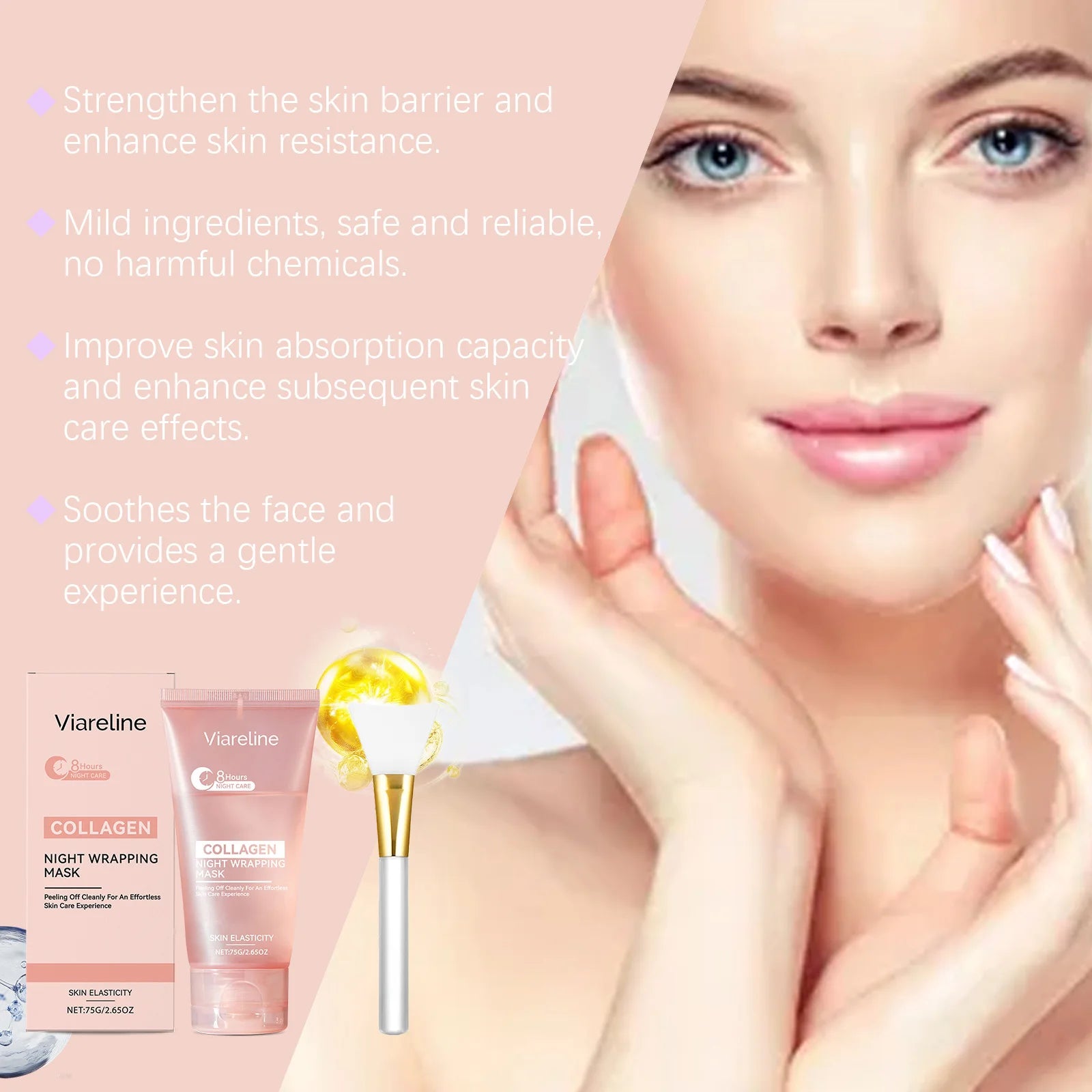 Collagen Night Wrapping Mask Peel Off Sleeping Mask - 11