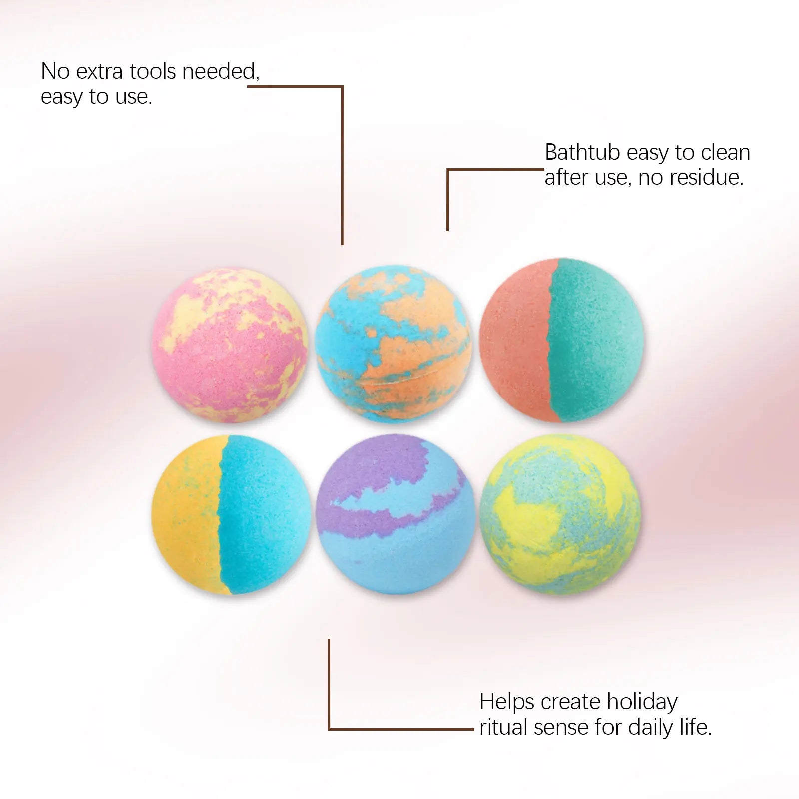 Childrens Bath Bombs Set Moisturizing Aromatherapy Relaxing Ball - 10