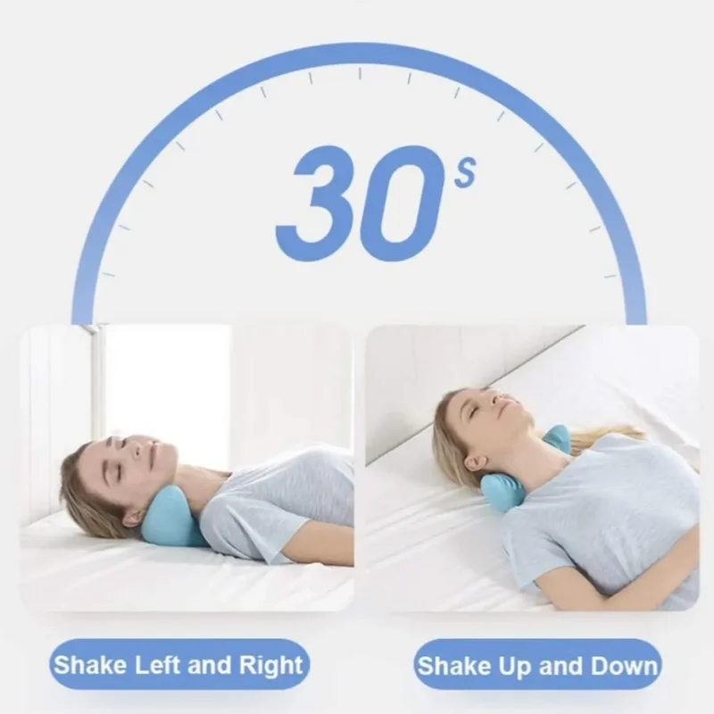 Neck and Shoulder Relaxer Cervical Traction Pillow Massage Stretcher - 4