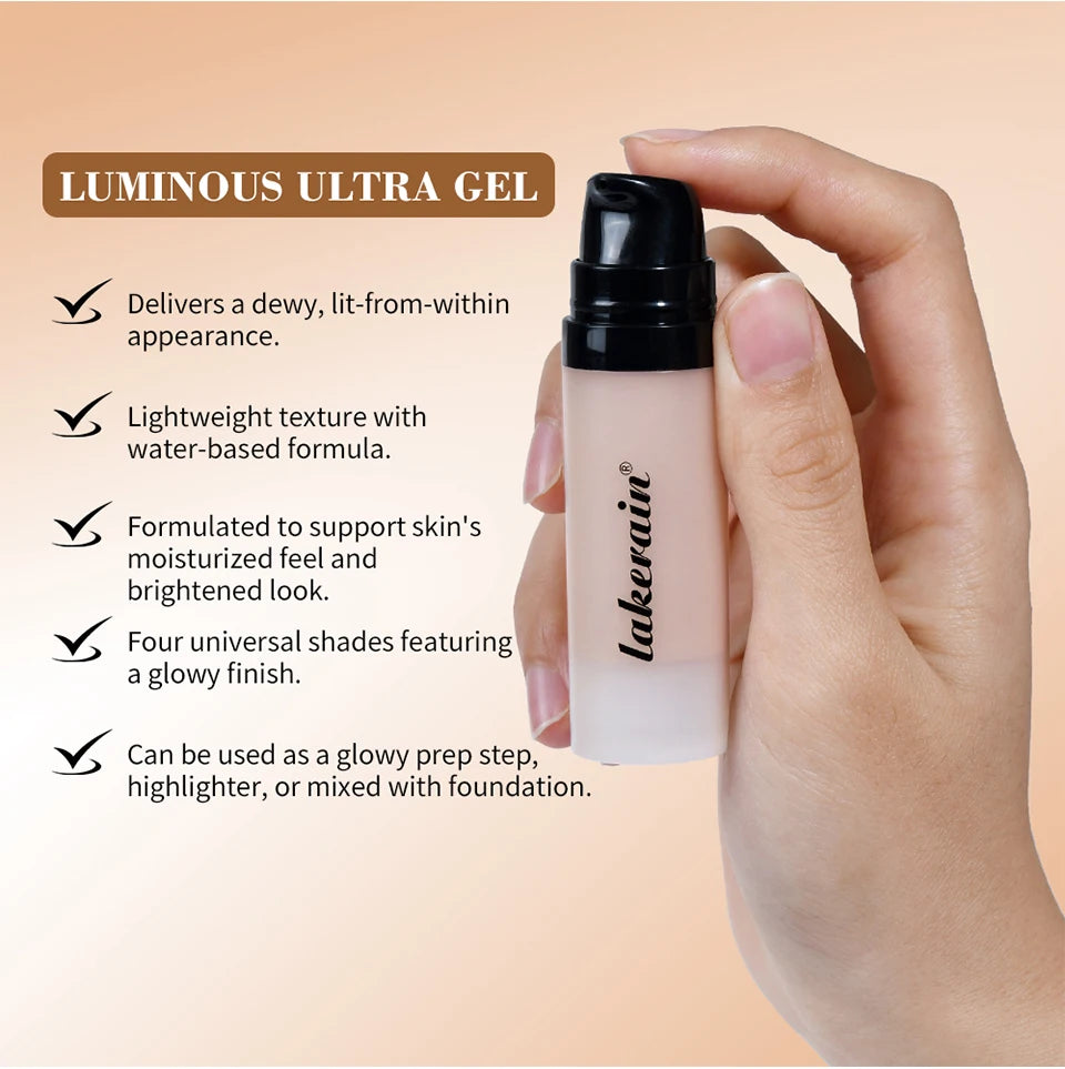Lakerain Glowy Super Gel Lightweight Dewy Liquid Illuminator Primer - 9