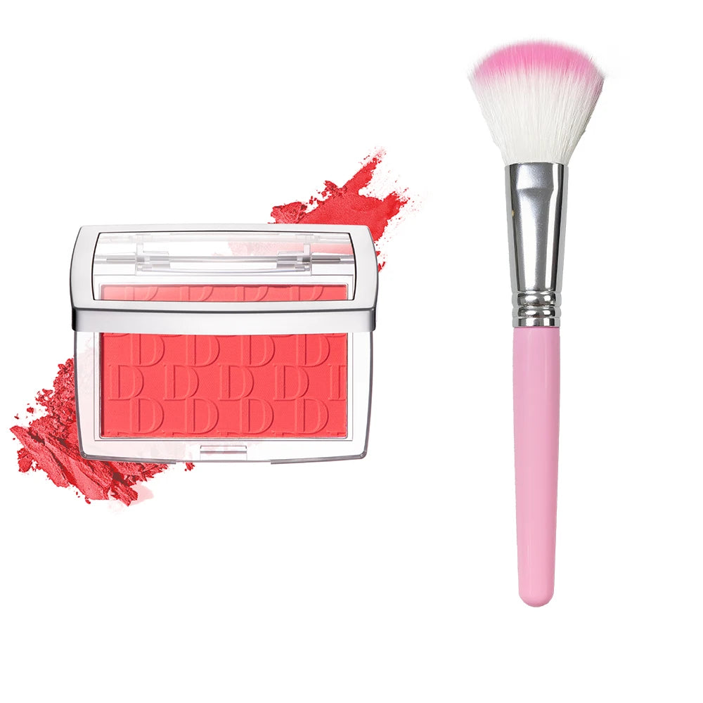 Matte Embossed Blush Palette and Brush Set