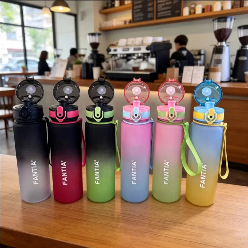 Fantia Frosted Gradient Sports Water Bottle Leak Proof Fitness Flask - 6