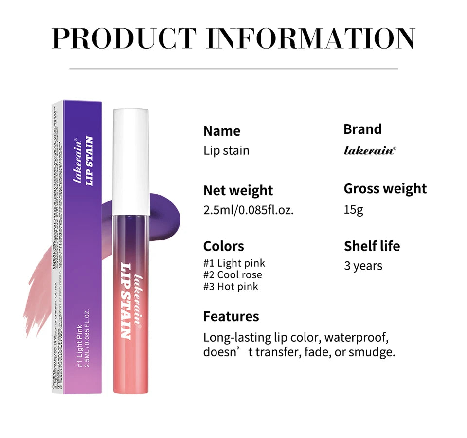 Peel Off Lip Gloss Long Lasting Waterproof Lip Tint Stain - 17