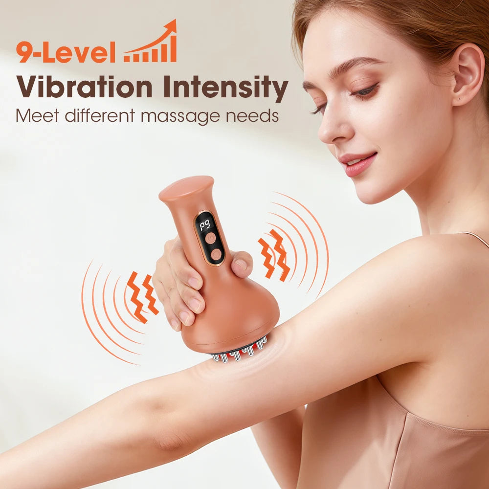 Electric Cupping & Scraping Massager Hot Compress Body Slimming Tool