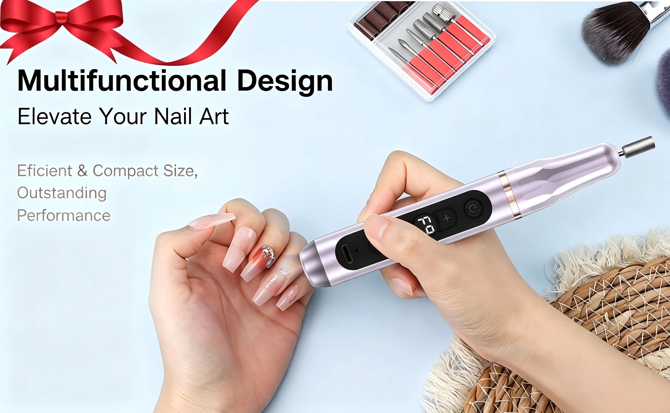 Electric Nail File 12 in 1 Cordless Manicure And Pedicure Kit - 8