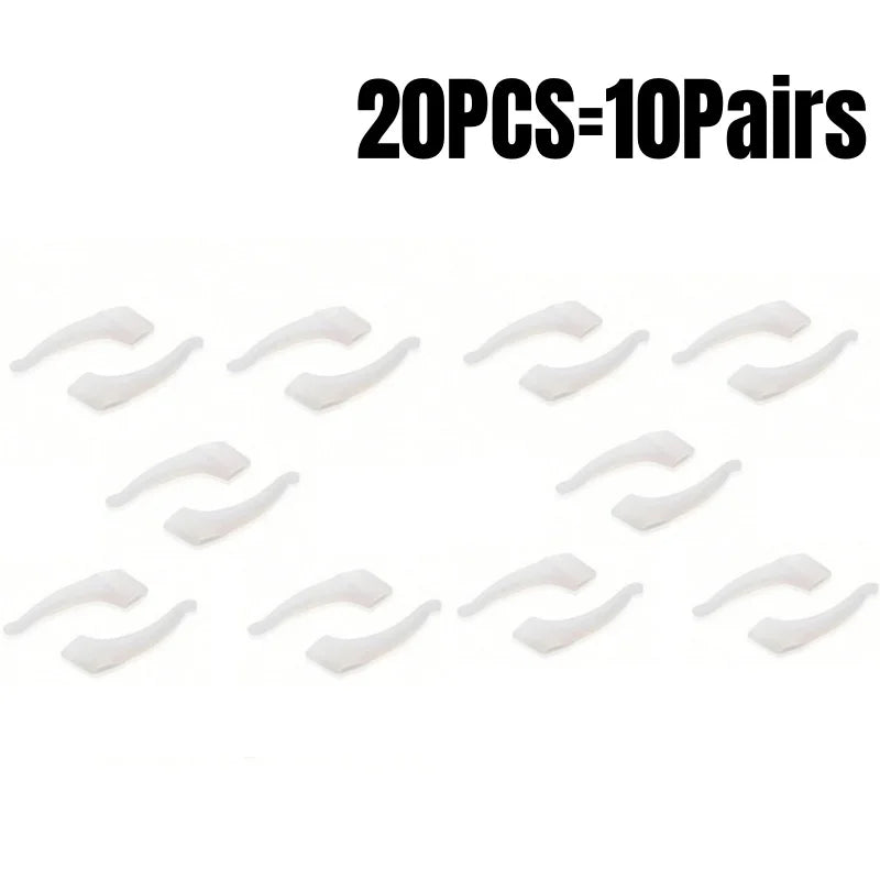 20Pcs Silicone Eyeglass Ear Grips Anti-Slip Glasses Temple Tip Holders - 8