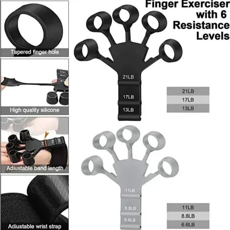 Finger Exerciser Hand Strengthener Grip Trainer Therapy Tool - 5