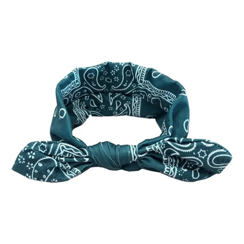 Women's Elastic Sweat Headband Boho Paisley Hair Wrap for Sports Yoga - 5