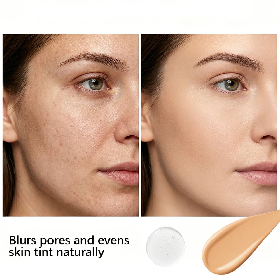 2pcs Waterproof Primer Serum and Liquid Foundation Makeup Set - 8