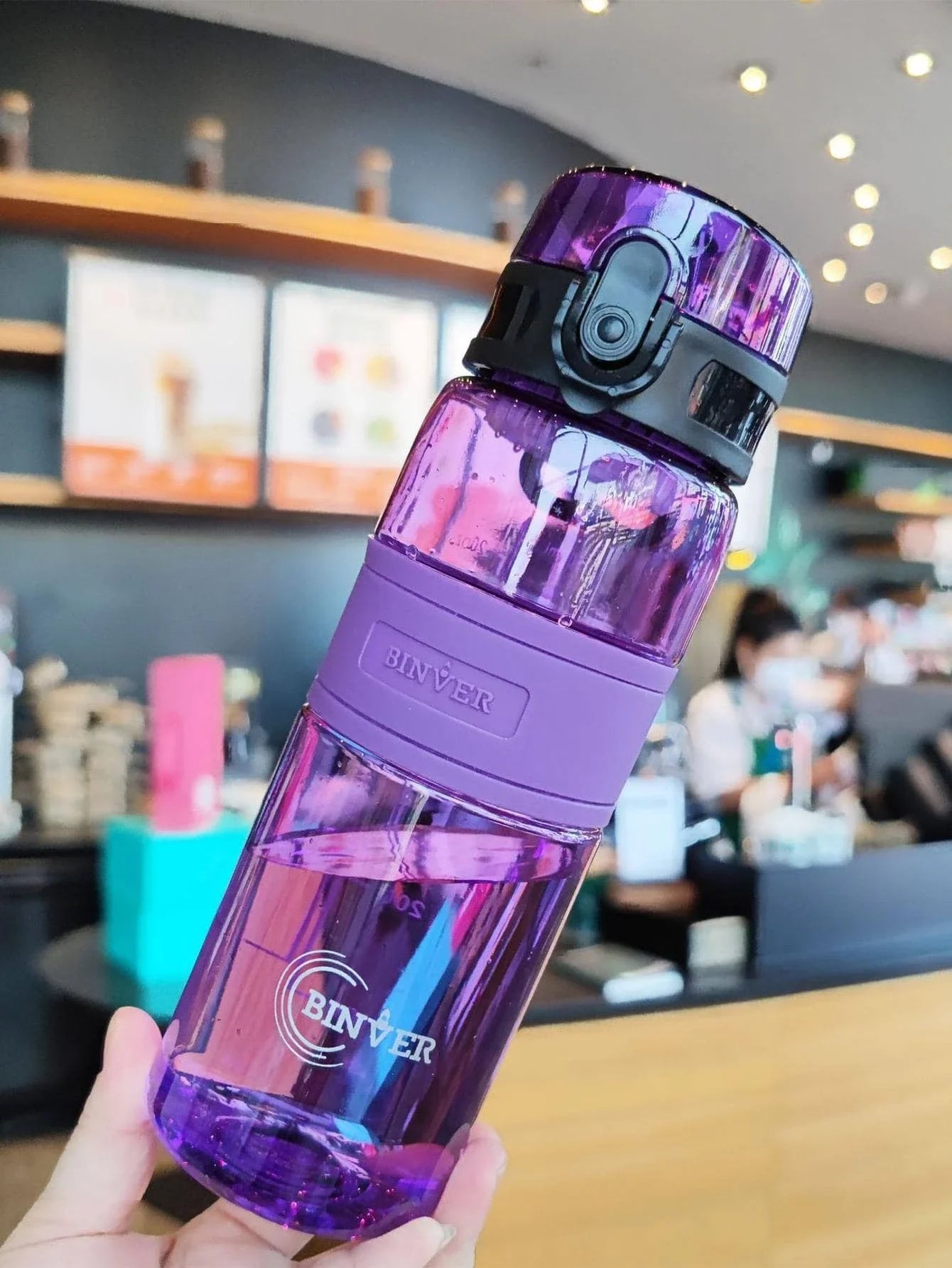 500ml Portable Sports Water Bottle Leak Proof Fitness Gym Drink Cup - 15