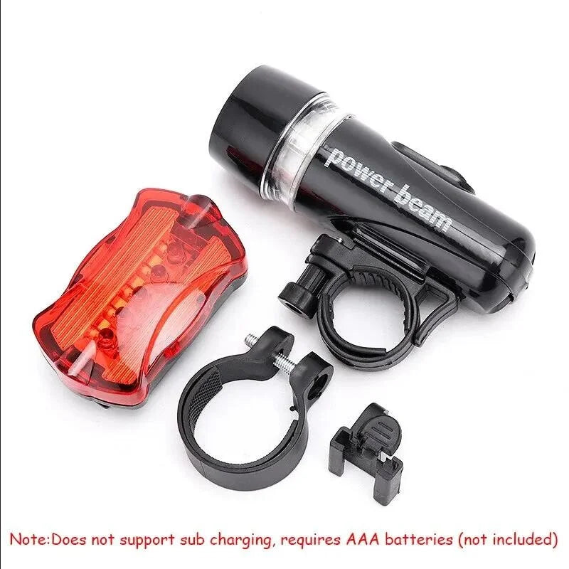 5 LED Bicycle Light Set MTB Road Bike Headlight and Safety Taillight - 6
