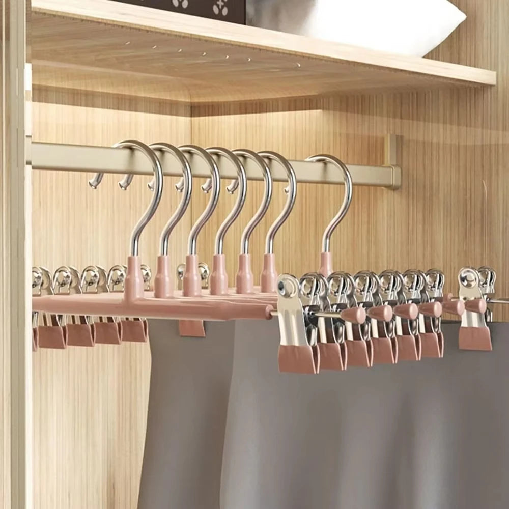 Non-Slip Stainless Steel Pants Hangers with Clips for Skirts and Jeans - 14