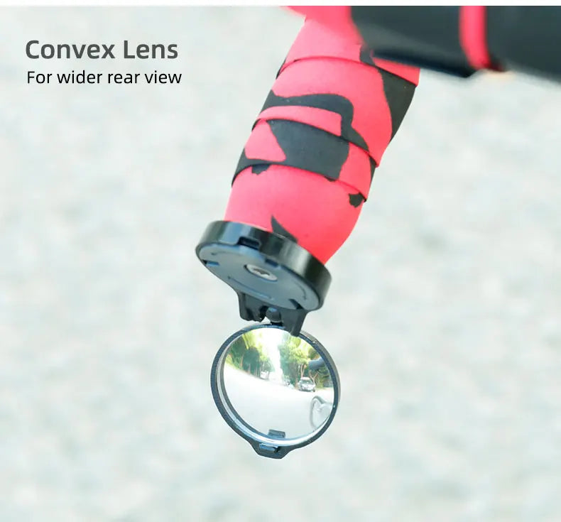 Bicycle Rear View Convex Mirror Adjustable Handlebar Drop Bar Reflector