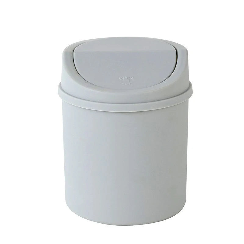 Mini Desktop Trash Can with Lid Small Waste Bin for Office and Home