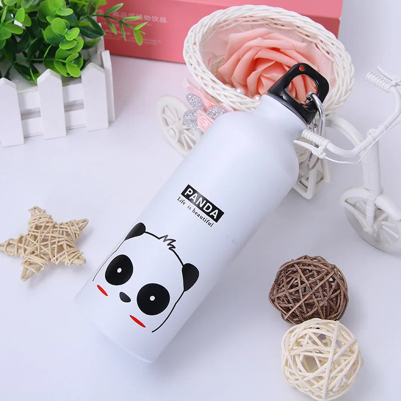 Cute Animal Water Bottle 500ml Portable Aluminum Kids Sports Flask - 13