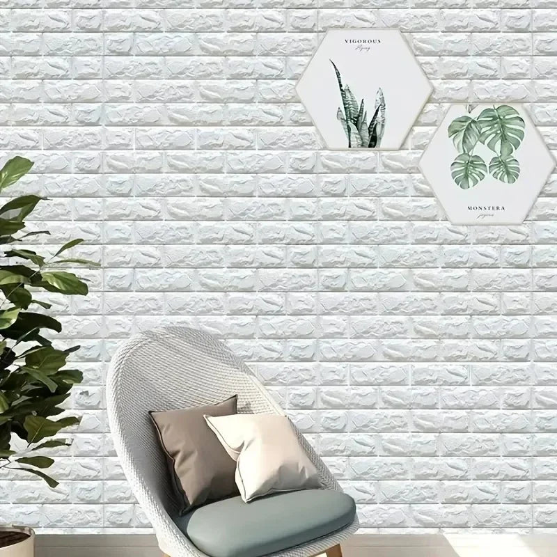 3D Self Adhesive Brick Wall Stickers Foam Anti Collision Wallpaper - 4