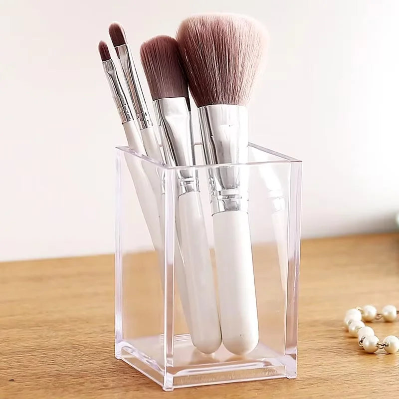 Acrylic Makeup Brush Holder Desk Organizer Cosmetic Storage Case - 7