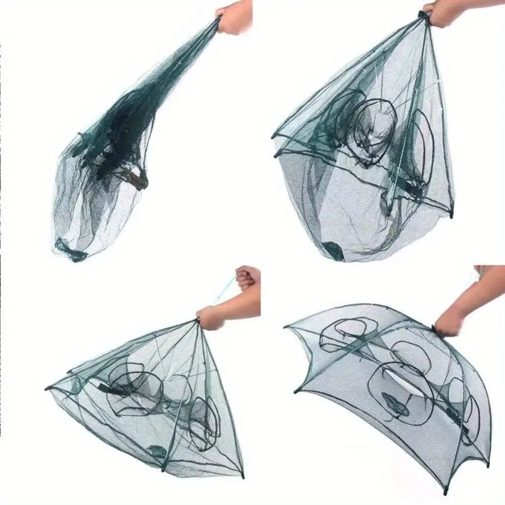 Foldable Fishing Net Trap Umbrella Style Minnow Crab Shrimp Catcher
