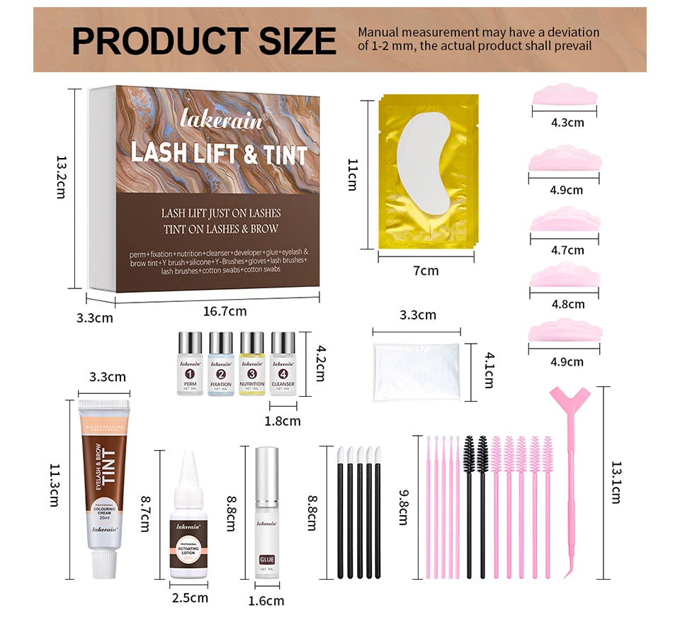 Professional Eyelash Perm and Tint Kit Lash Lift Curling Set - 15