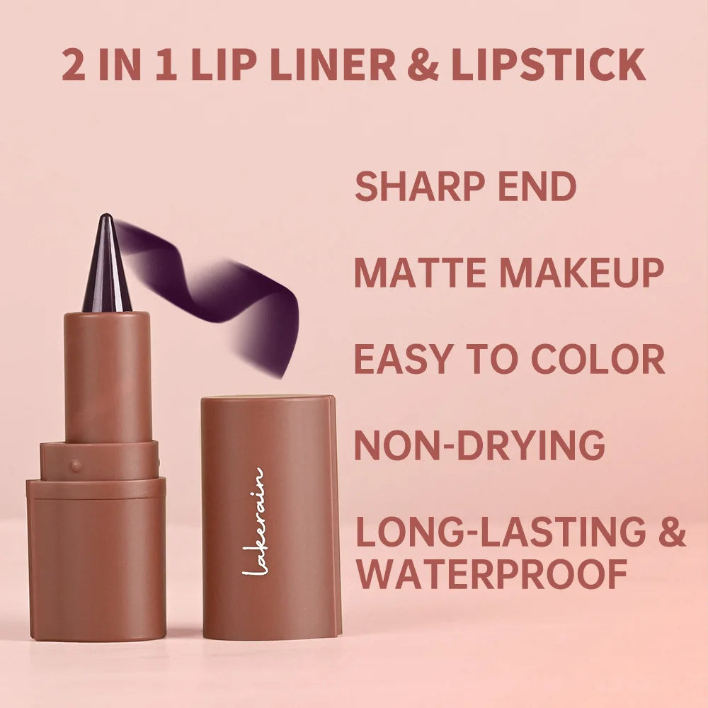 Lip Liner And Lip Gloss Set Hydrating Shine Lip Makeup Combo - 2