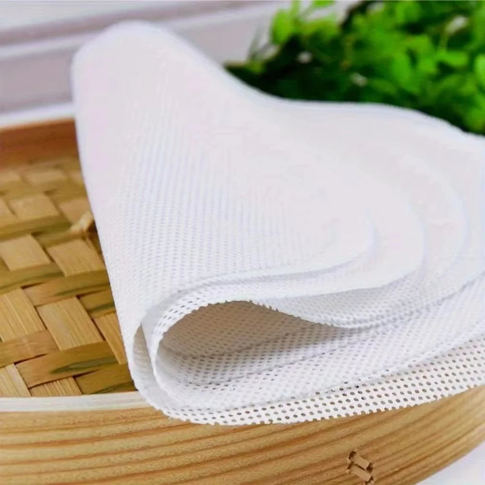 5pcs Reusable Silicone Steamer Mesh Pads Non-Stick Bamboo Liner Mats - 14