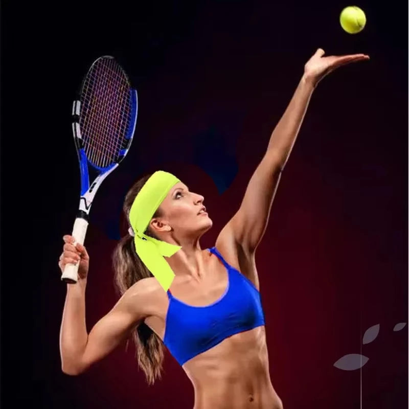 Unisex Sweatband Sports Headband Moisture Wicking Athletic Hair Tie