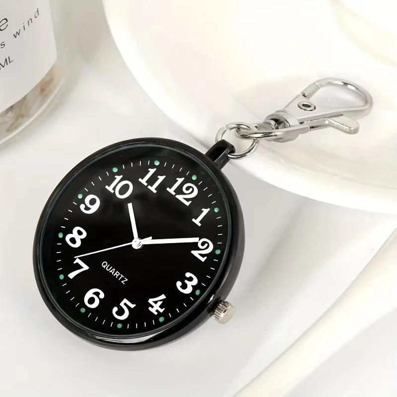Portable Quartz Pocket Watch Keychain Hanging Nurse Fob Watch - 15