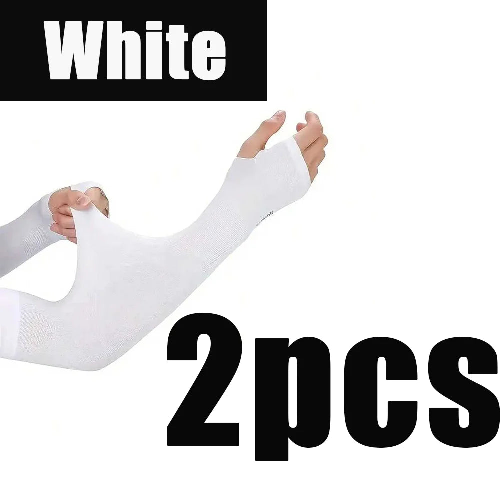 UV Protection Arm Sleeves Cooling Sunblock Covers for Sports Cycling