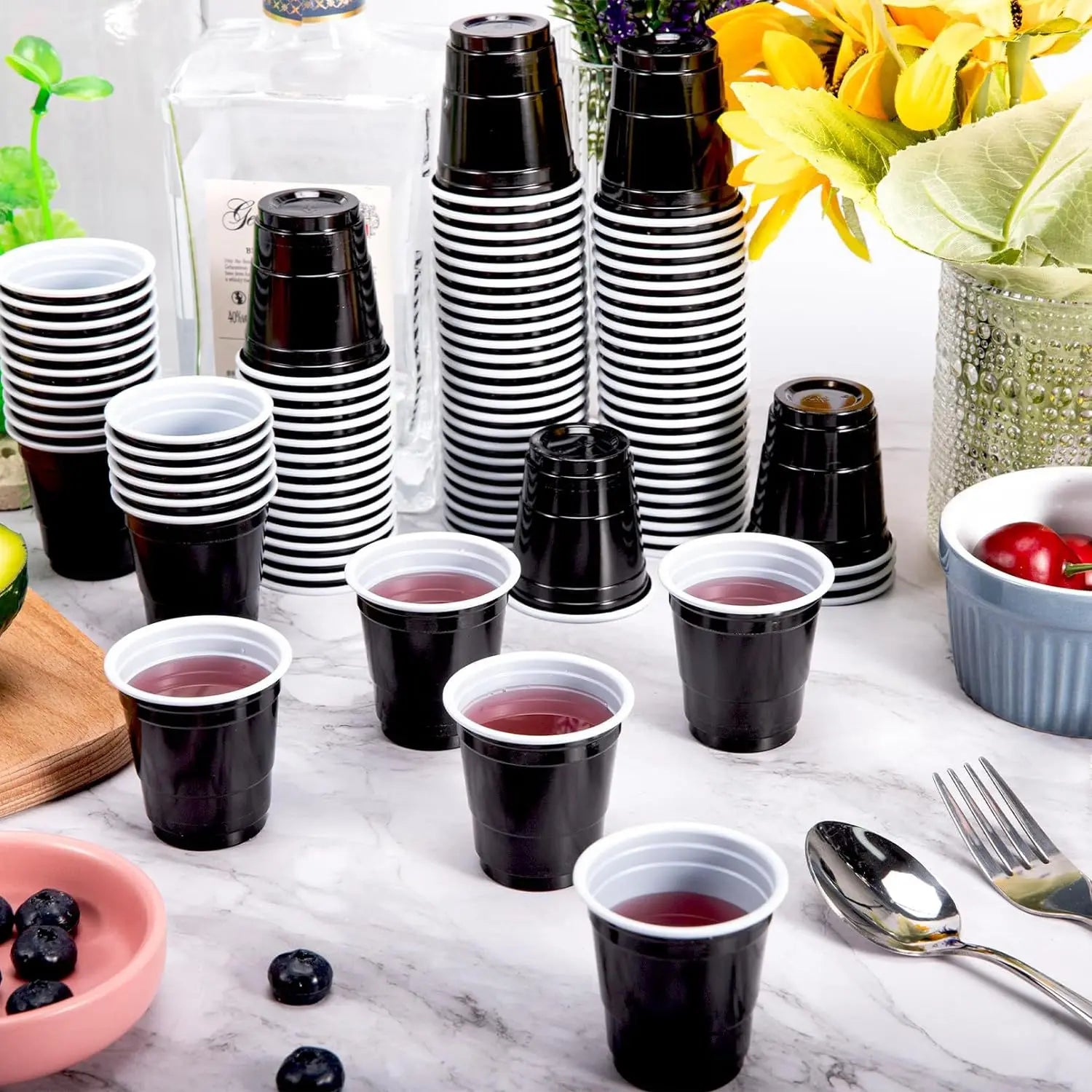20-60Pc Disposable Plastic Party Shot Cups 2oz Small Drinking Tumblers