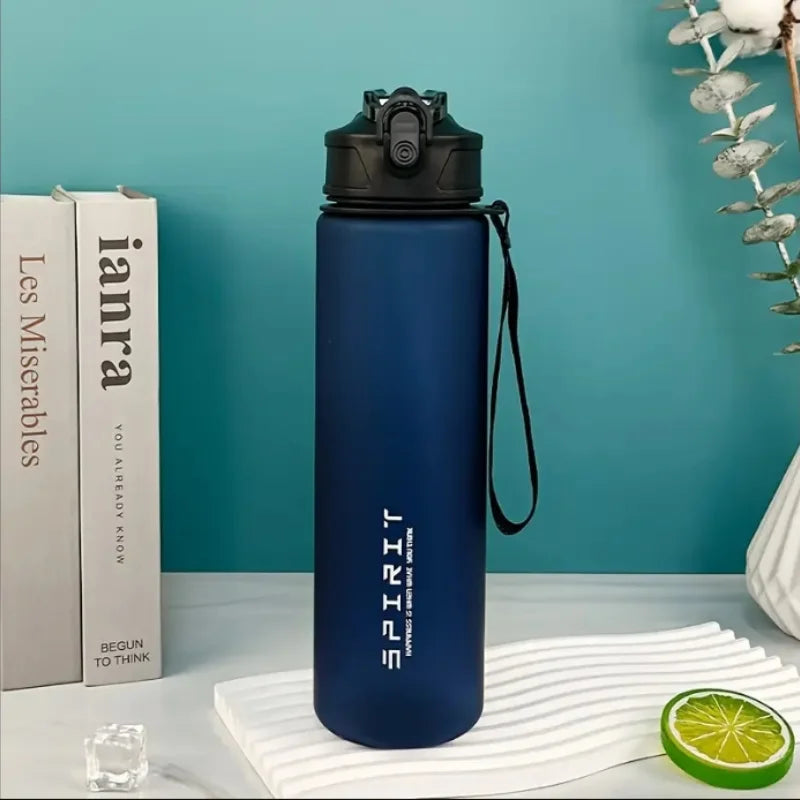 750ml Frosted Sports Water Bottle Leakproof BPA Free Gym Sport Cup