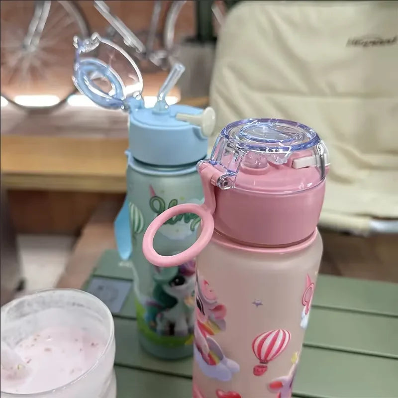 Cute Unicorn Space Cup BPA Free Portable Water Bottle for Kids 700ml - 6