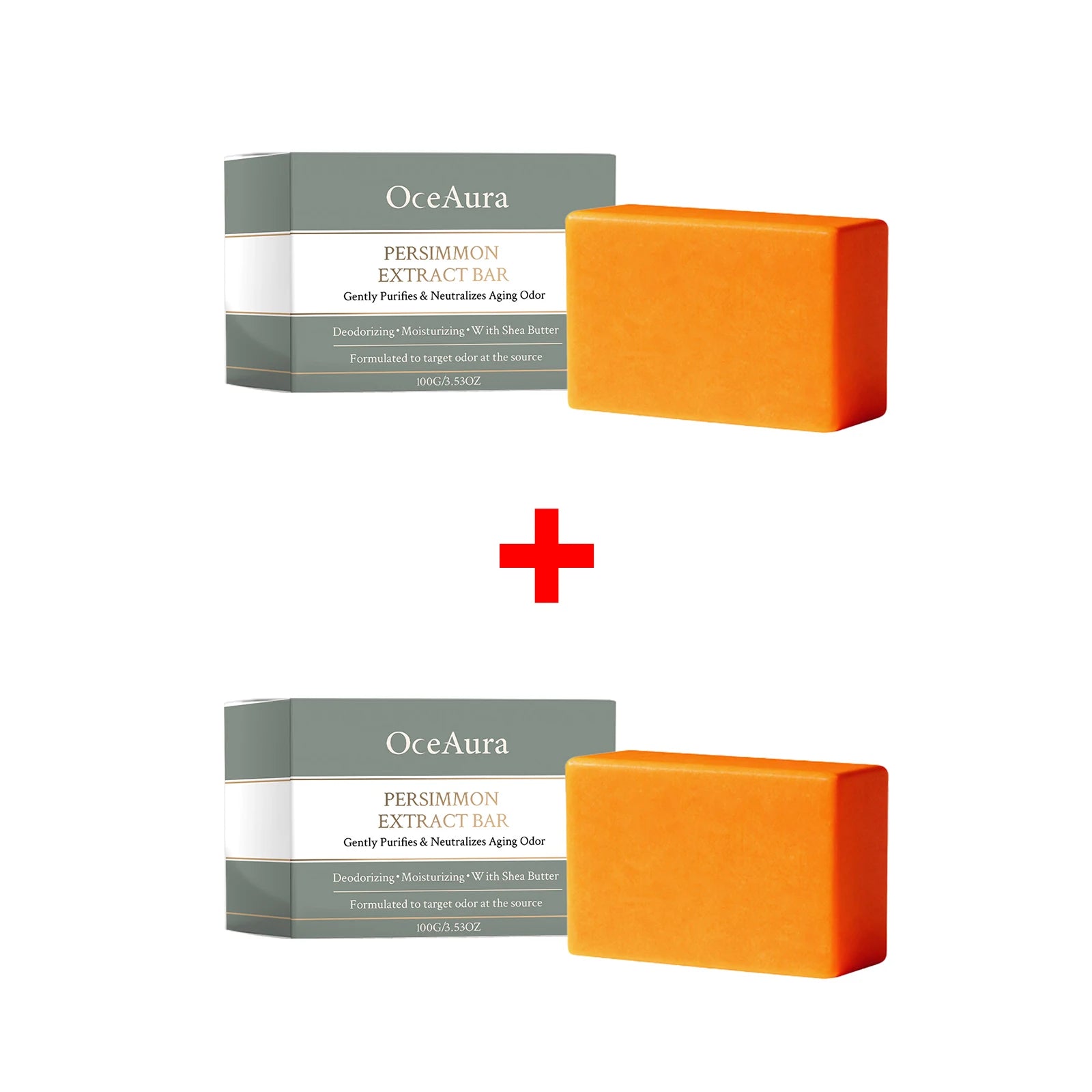 Persimmon Deodorizing Body Soap Aging Odor Neutralizer Skin Care Bar - 16