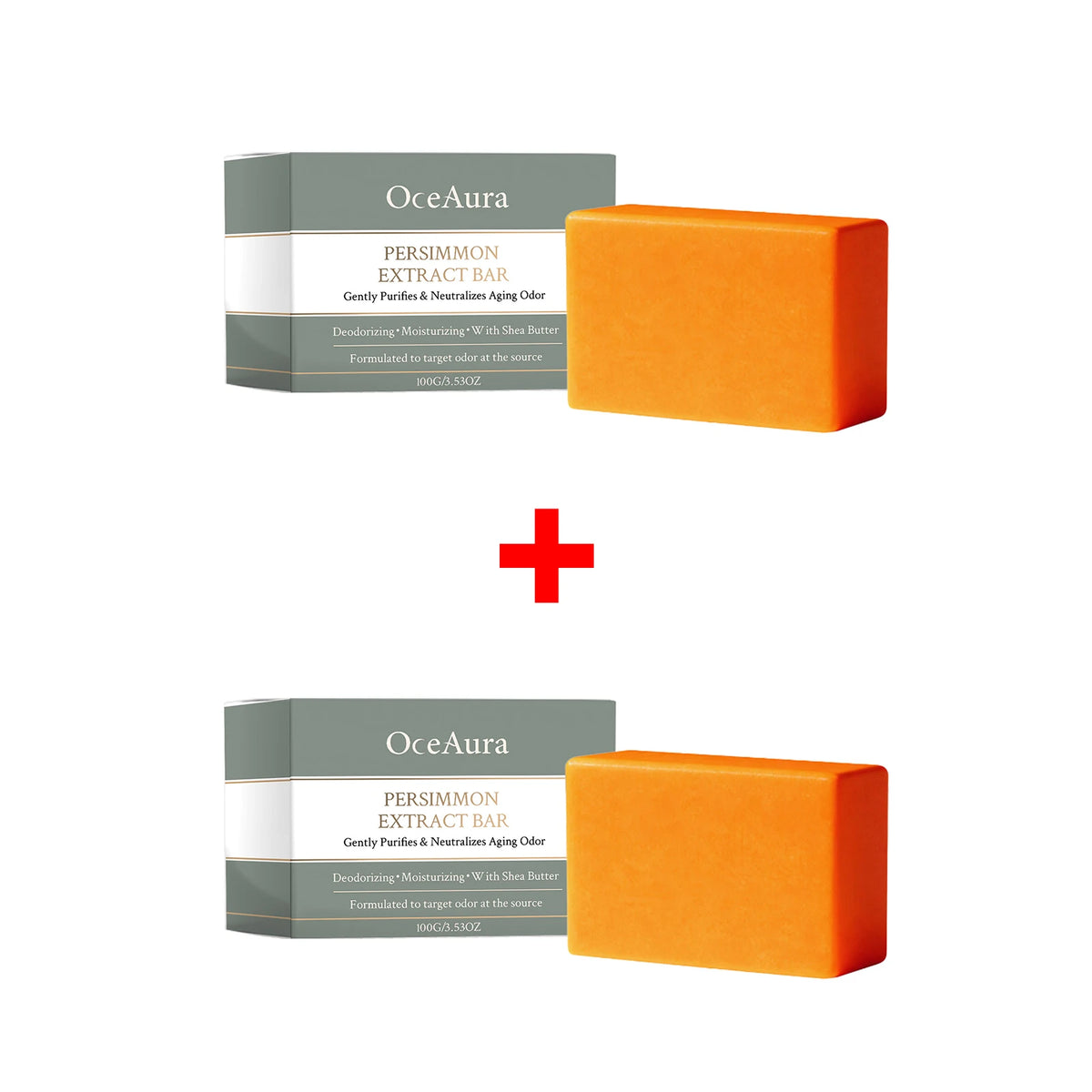 Persimmon Deodorizing Body Soap Aging Odor Neutralizer Skin Care Bar