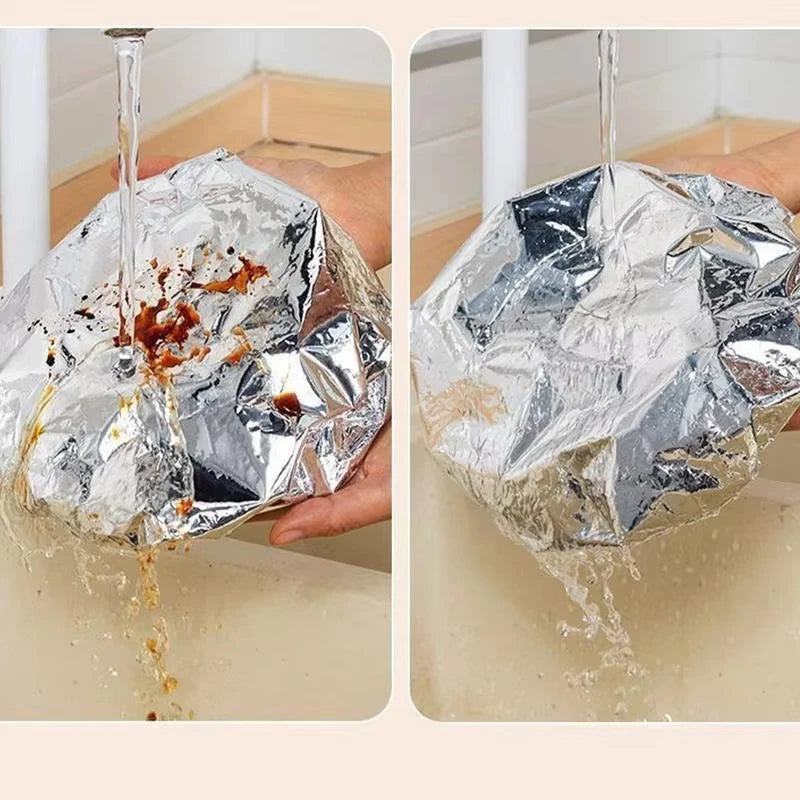 Reusable Aluminum Foil Bowl Covers Food Storage Wraps for Oven Picnic