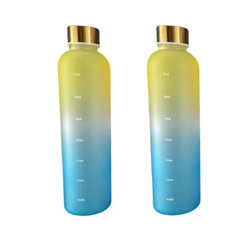 1L Motivational Water Bottle with Time Marker Leakproof Fitness Jug - 30