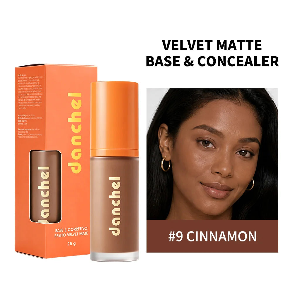 2-in-1 Liquid Foundation & Concealer Matte Face Makeup