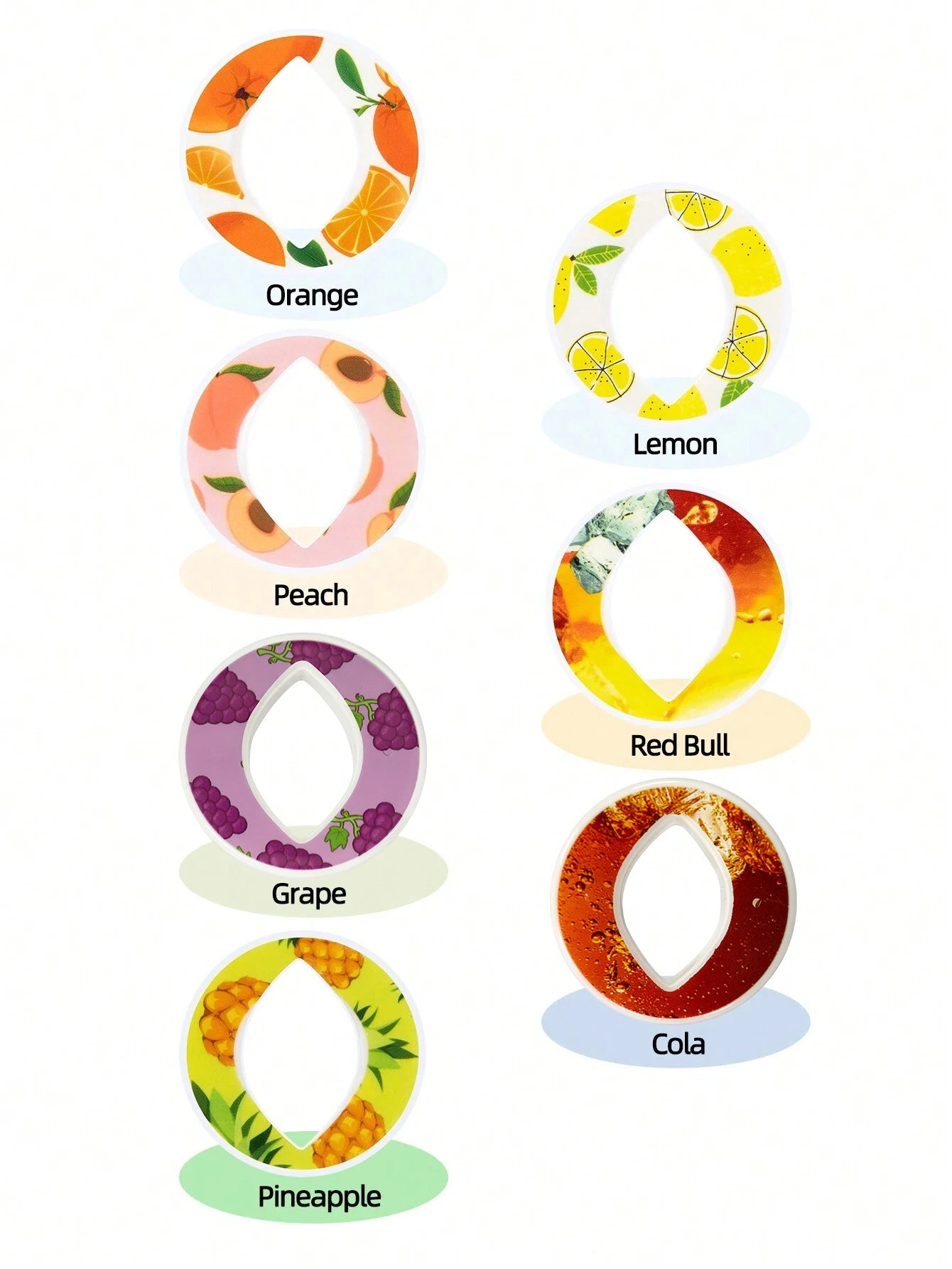 Fruit Flavor Pods for Water Bottles Zero Sugar Calorie Scented Rings - 2