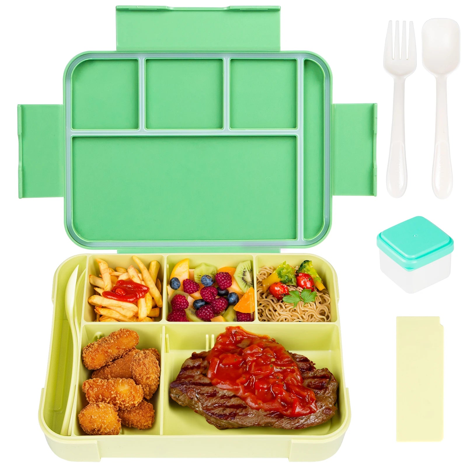 YOCITY Kids Bento Lunch Box Leakproof Divided Food Container for School