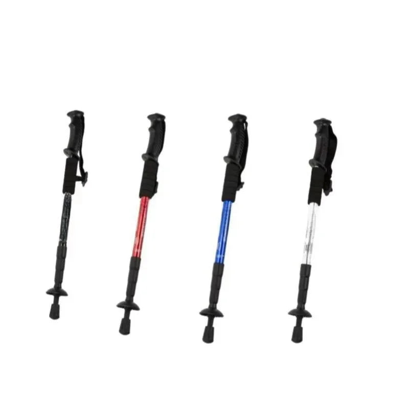 Ultralight Folding Trekking Poles Shock Absorbing Hiking Walking Stick - 7