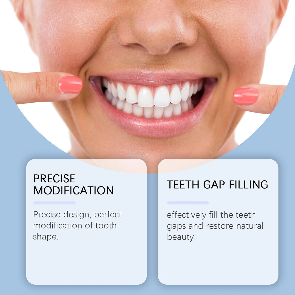 Adjustable Snap On Dentures Smile Makeover Fake Teeth Veneers