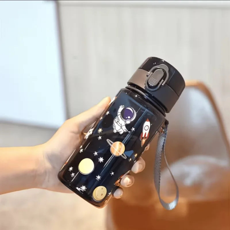 400ml Portable Water Bottle Cute 3D Printed Sport Drinkware with Strap