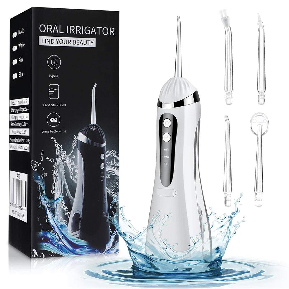 Portable Oral Irrigator Rechargeable Dental Water Flosser