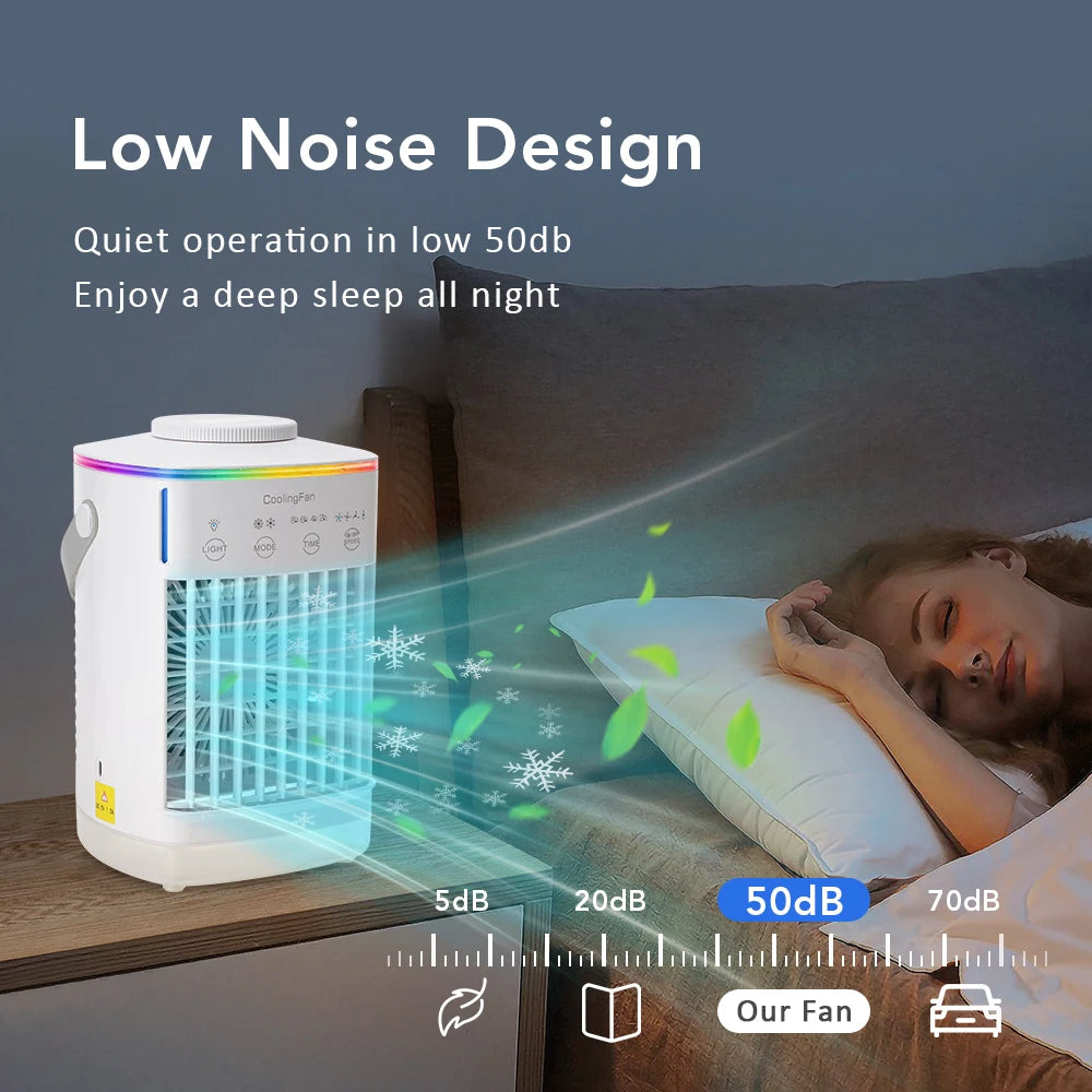 Portable Air Conditioner Fan USB Mini Cooler Humidifier - 4