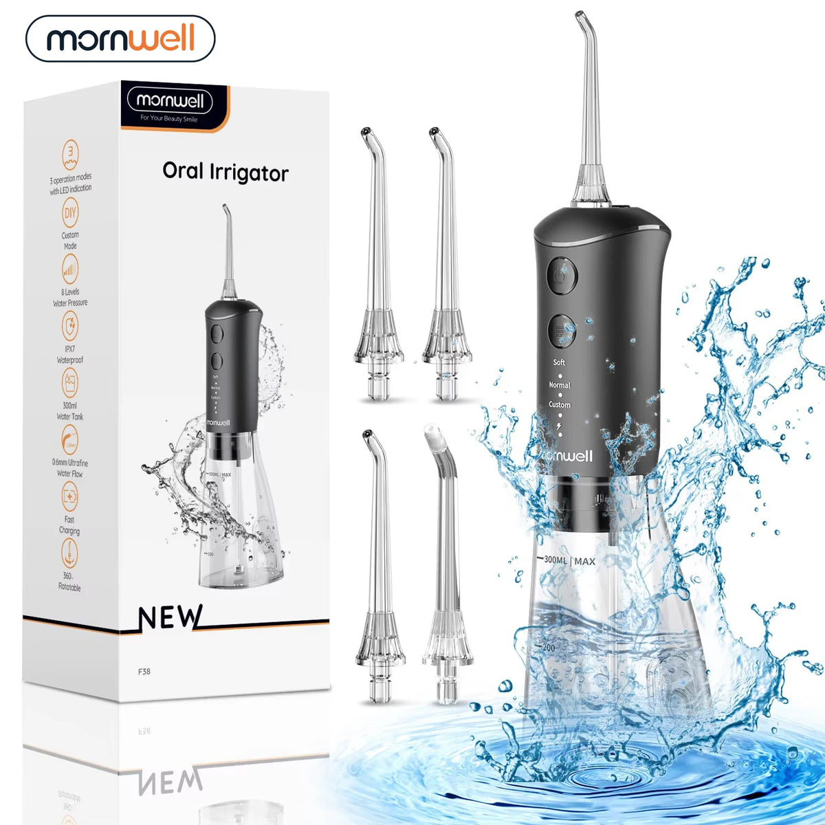 Water Flosser Teeth Cleaner Rechargeable Oral Irrigator
